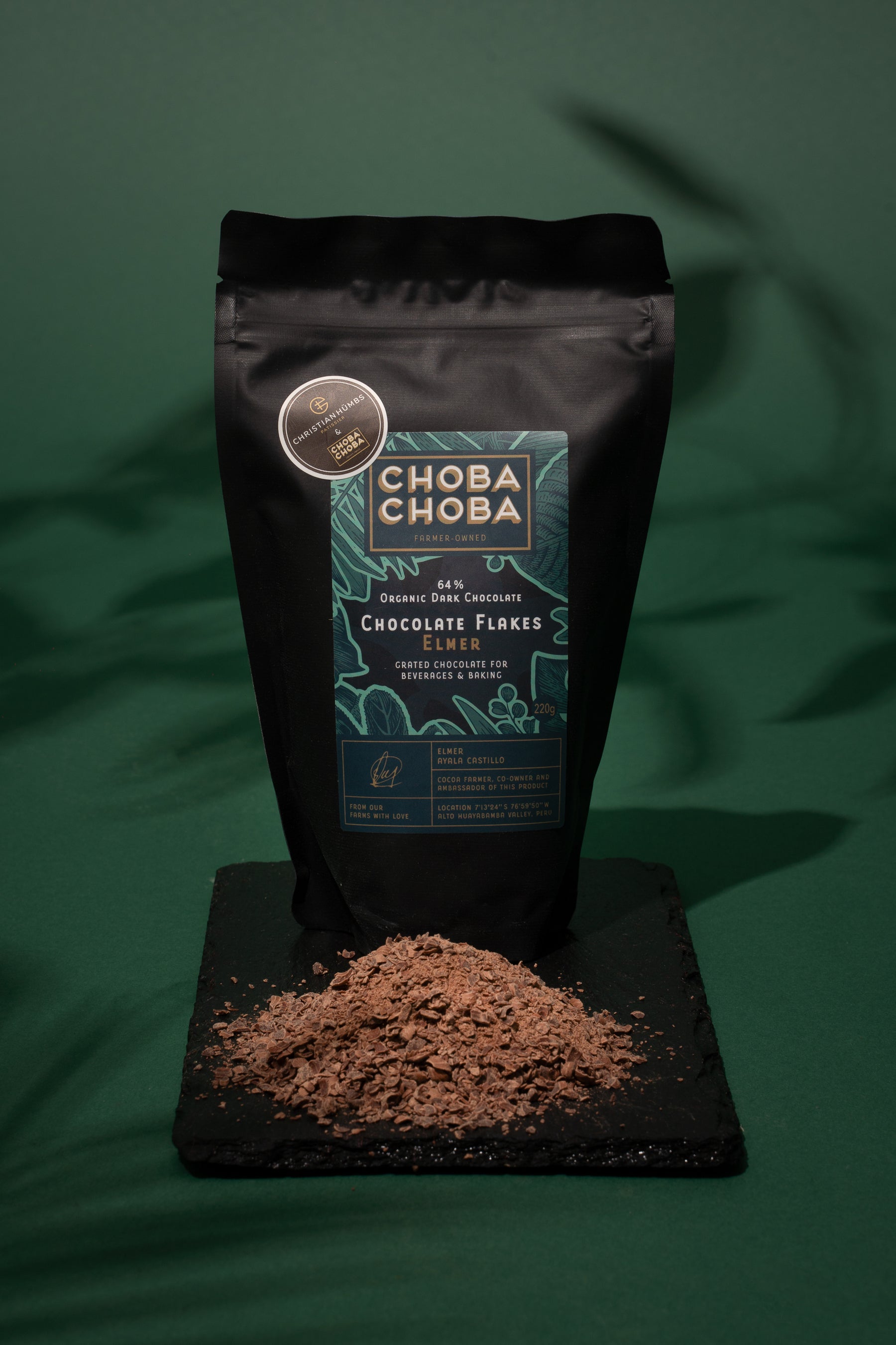 Choco Flakes Elmer Dark 64% Bio - Choba Choba