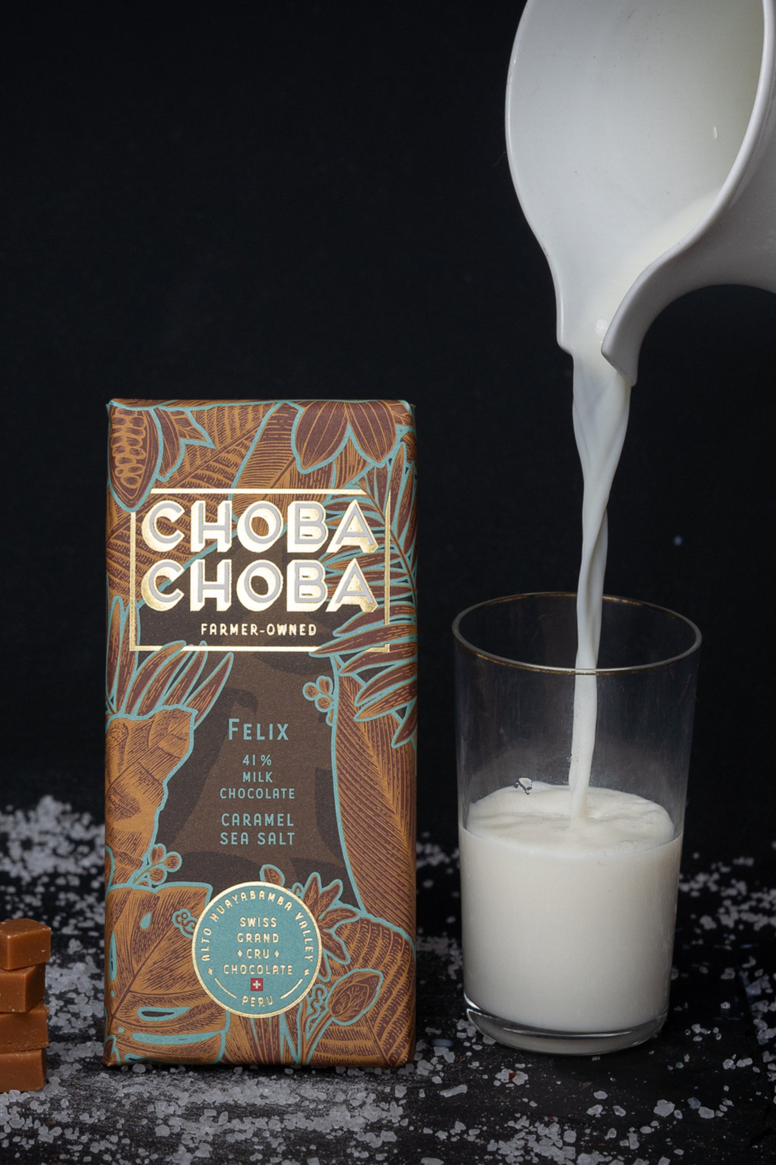 Milk Caramel Sea Salt 41% Bio (91g) - Felix - Choba Choba