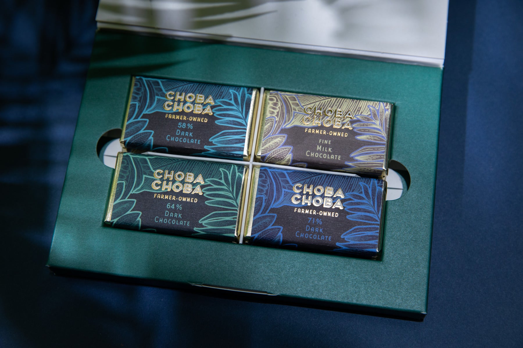 Die Mini Box mit kleinen Schokoladentafeln von Choba Choba