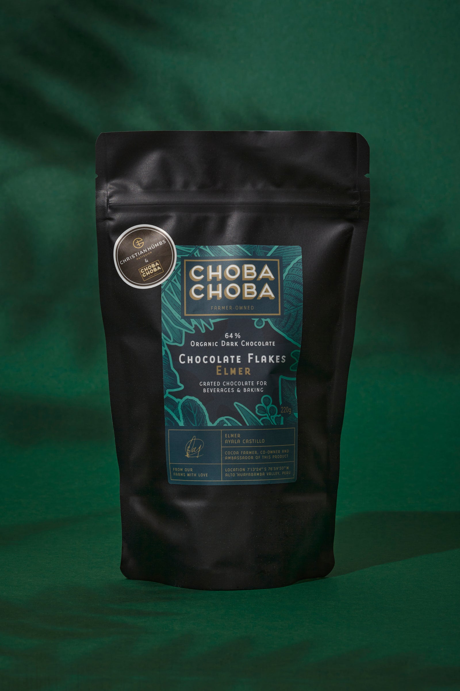 Choco Flakes Elmer Dark 64% Bio - Choba Choba
