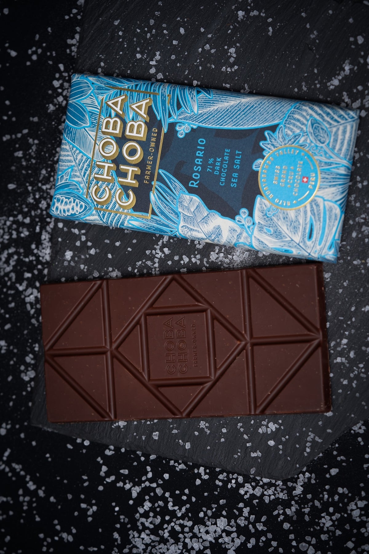 Rosario 71% — Dark Organic Chocolate with Sea Salt - Choba Choba